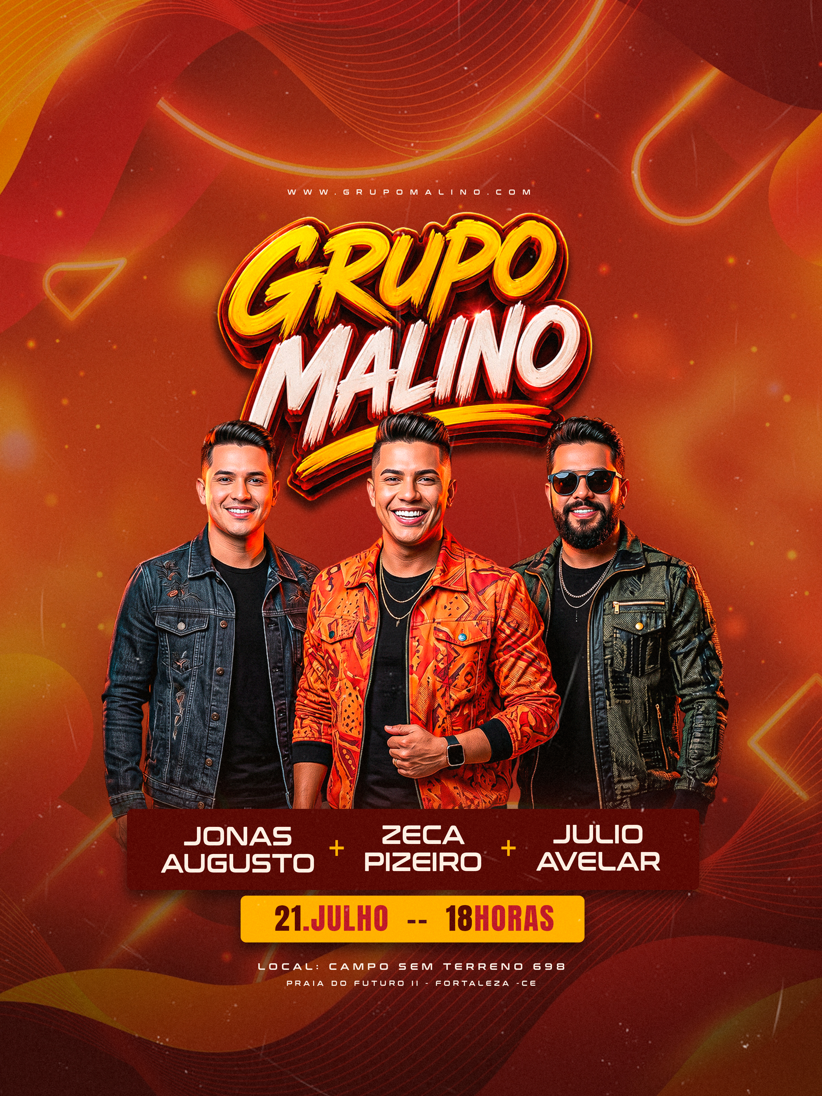 Flyer Pizeiro Grupo Malino - Template PSD Editável no Photoshop